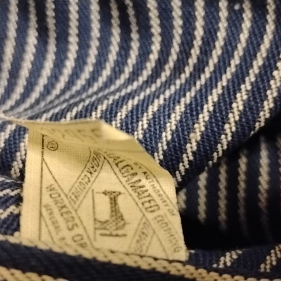 2 Vintage hickory Stripped Conductor Hats W/Tags Big K & Big Smith - Picture 10 of 11